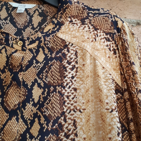 Joie Viscose Blouse Snakeskin Print - Picture 4 of 12